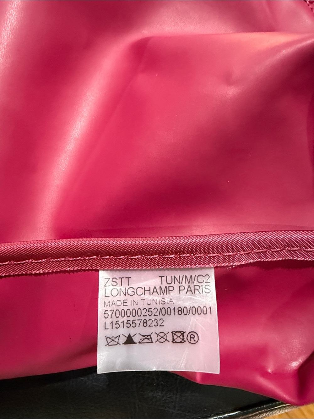 Longchamp Foldable Tote Bag - Raspberry - Picture 8 of 8